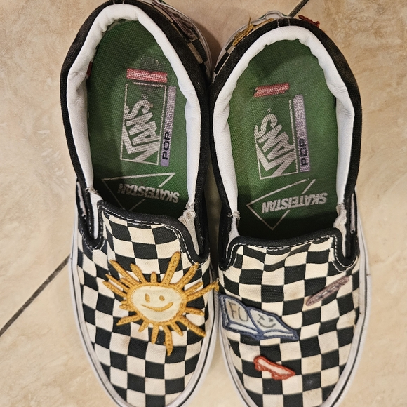 Vans skatistan slip on checkered skateboard sneakers MEN size US 5.5 - Picture 8 of 10
